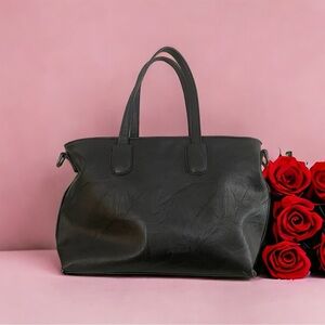 JOY Susan Faux Leather Tote Bag Black